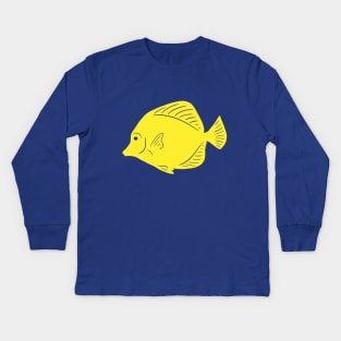 Yellow Tang Kids Long Sleeve T-Shirt